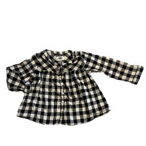 Adorable toddler plaid button up